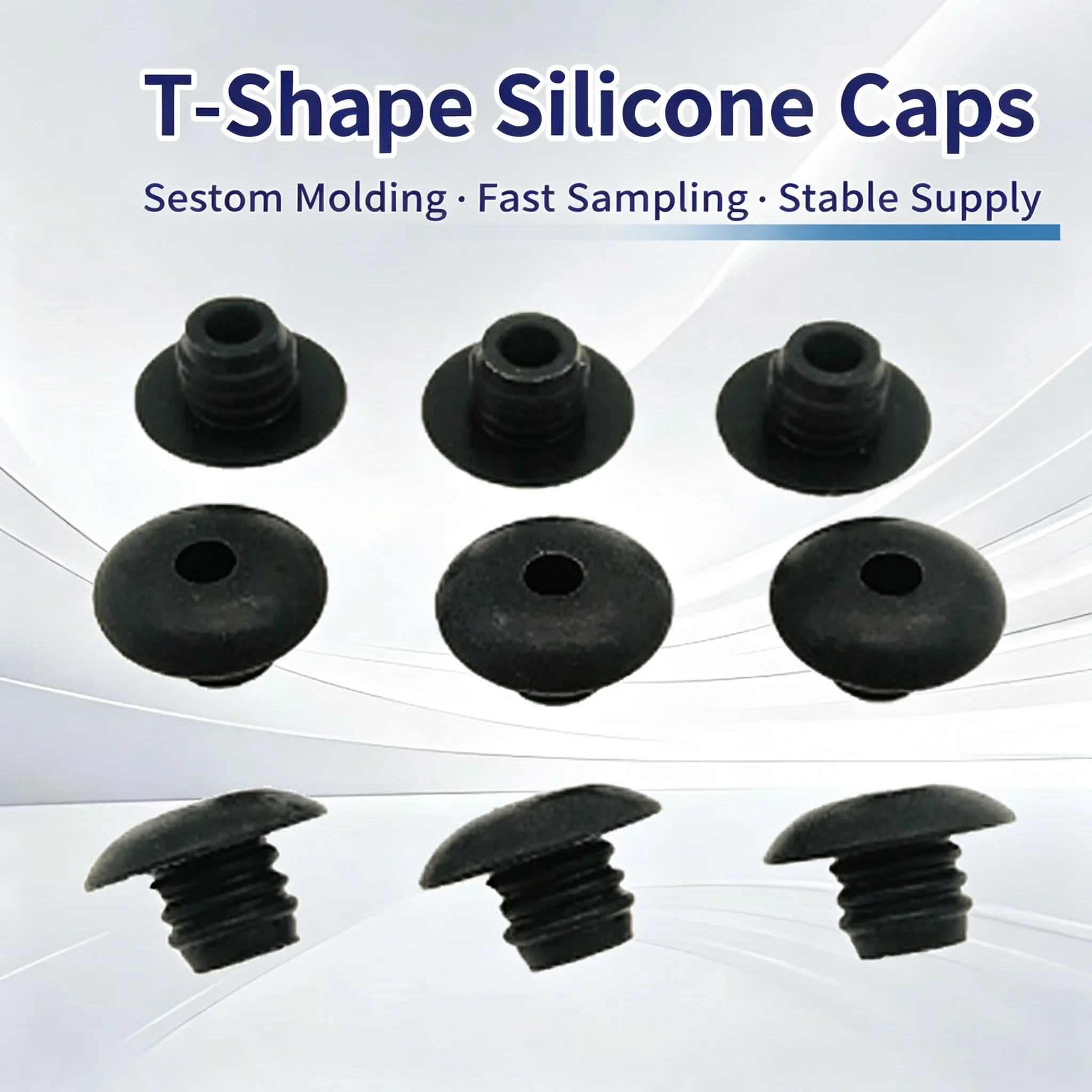 Manufacturer wholesale high temperature resistant silicone plug waterproof sealing thread plug T-shaped rubber plug cylindrical