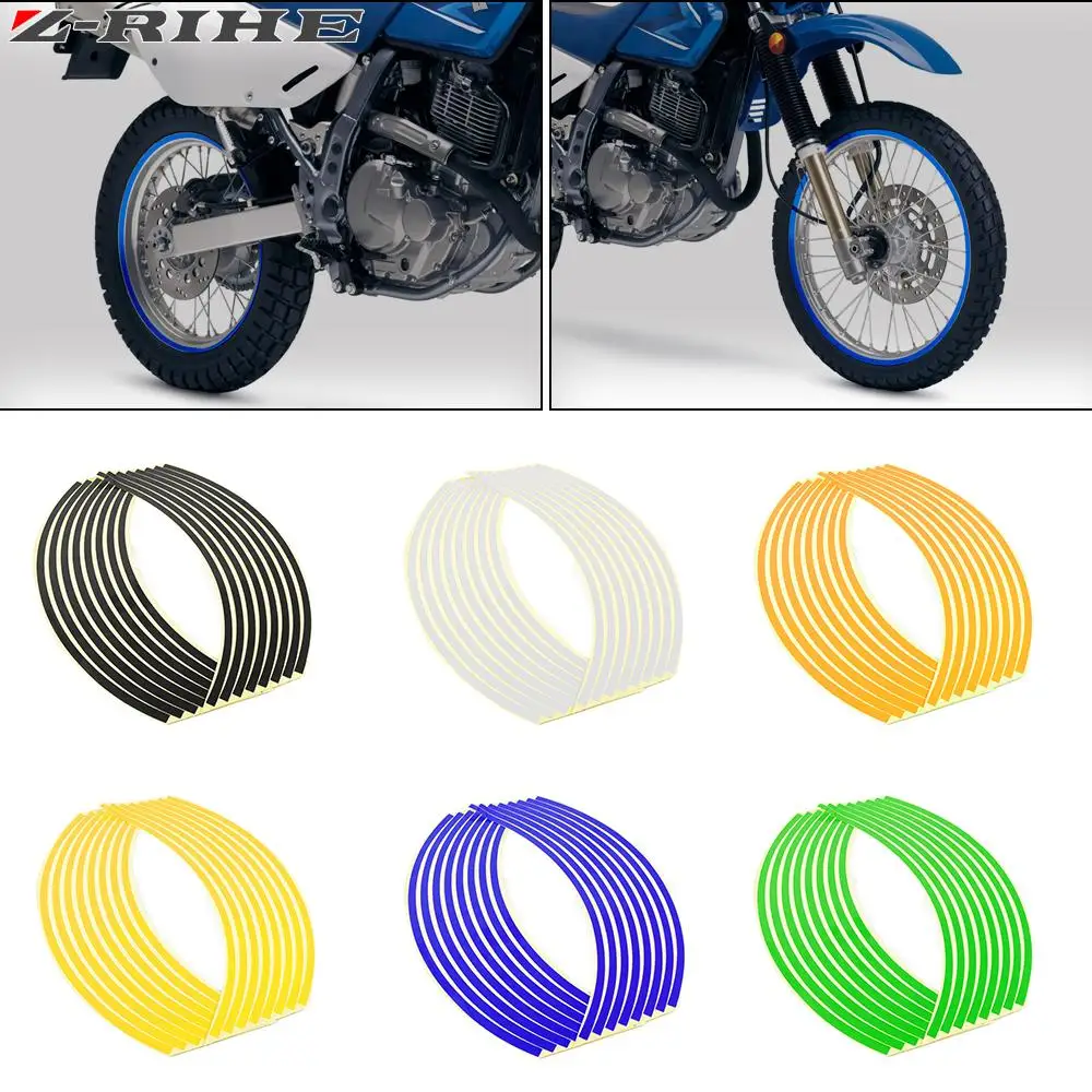 16 PCS Dirt Bike 17 18 Inch Wheel Sticker Tape For YAMAHA XMAX300 XTZ 125 XT660/X/R/Z XMAX 125/200/250/400 WR125X WR125R TENERE