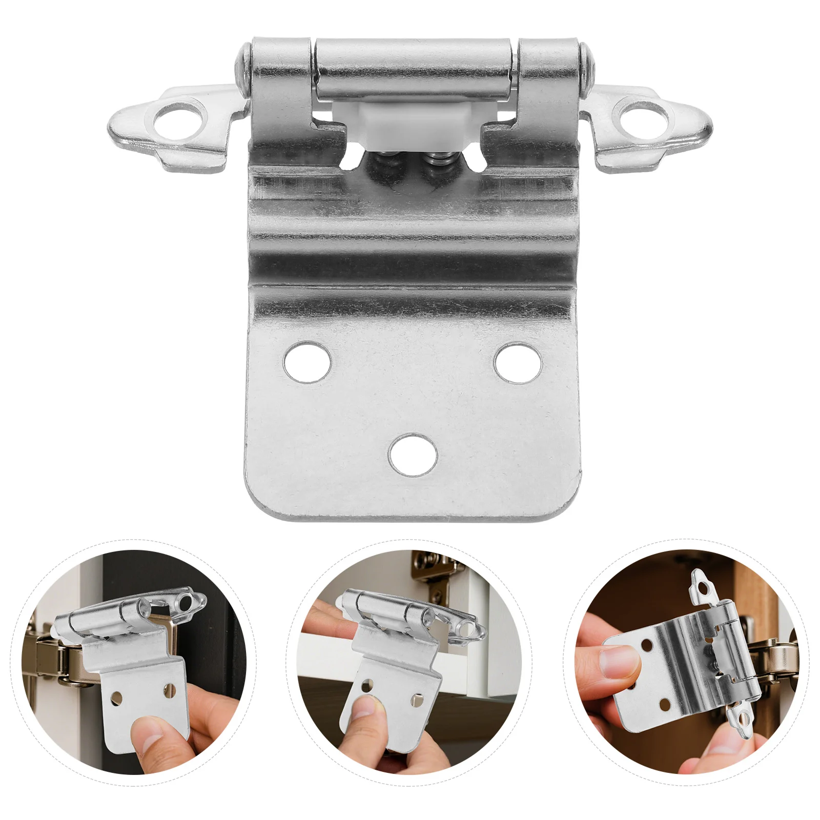 

8Pcs Flush Mount Cabinet Hinges Self Closing Concealed Soft Close Kitchen Cupboard Door Replacement Furniture Hardware