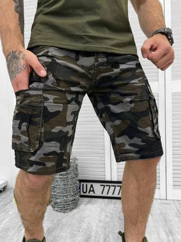 Imagen 1 del producto Novedad de verano, pantalones cortos de trabajo a la moda para hombres, pantalones cortos de camuflaje informales para exteriores, pantalones de cinco cuartos para hombres