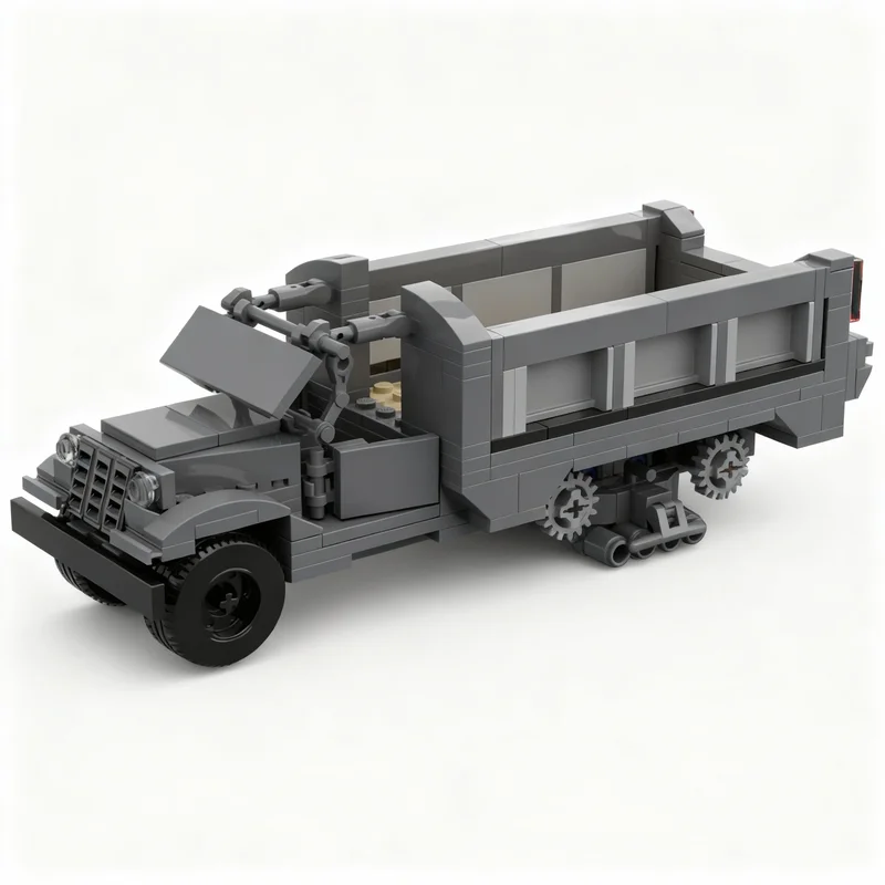 336-teiliges MOC Abenteurer-Halbkettenfahrzeug Modellbausatz Konstruktionsspielzeug Weihnachtsgeschenk DIY-Bausatz Kreative Bildungsartikel
