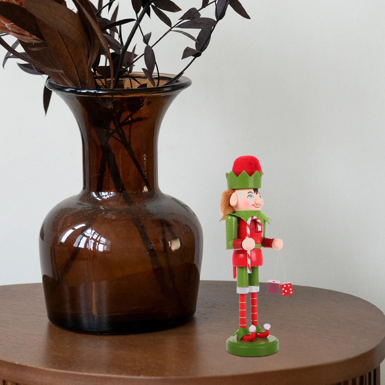 

Festive Wooden Nutcracker Christmas Decor Traditional Soldier Statue Wood Crafted Ideal Present Seasonal Decoration