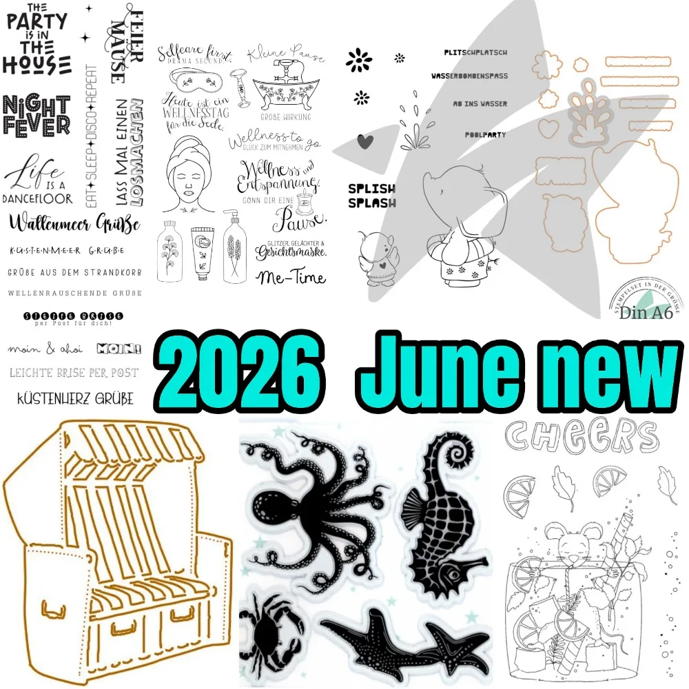 2026 Neue Muschel- und Seepferdchen-Metall-Stanzformen für DIY-Scrapbooking, Bastelarbeiten, Fotoalbum-Vorlagen, handgemachte Dekoration