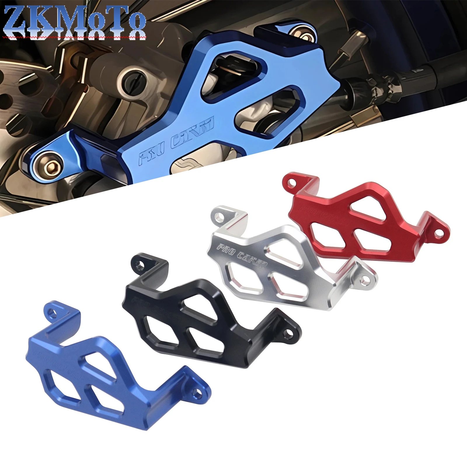 Motorcycle CNC Rear Caliper Protection Bracket Cover For YAMAHA YZ125 125X 250F 250X 250FX 450F 450FX 50TH MONSTER 2021-2024