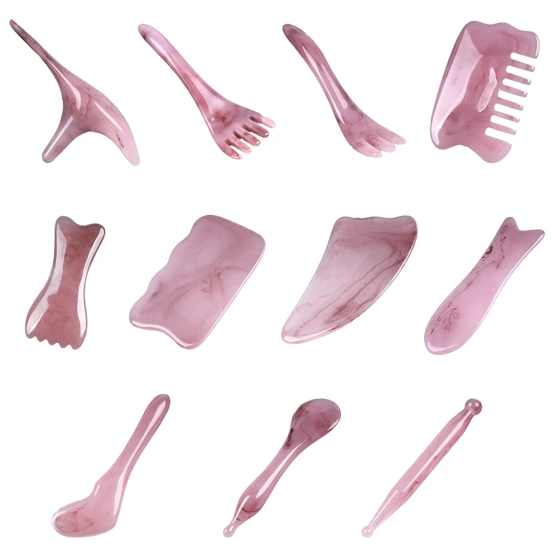 Tablero Guasha masajeador de cera de abeja, raspador chino Gua Sha, herramienta para cara, cuello, espalda, cuerpo, acupuntura, terapia de masaje de