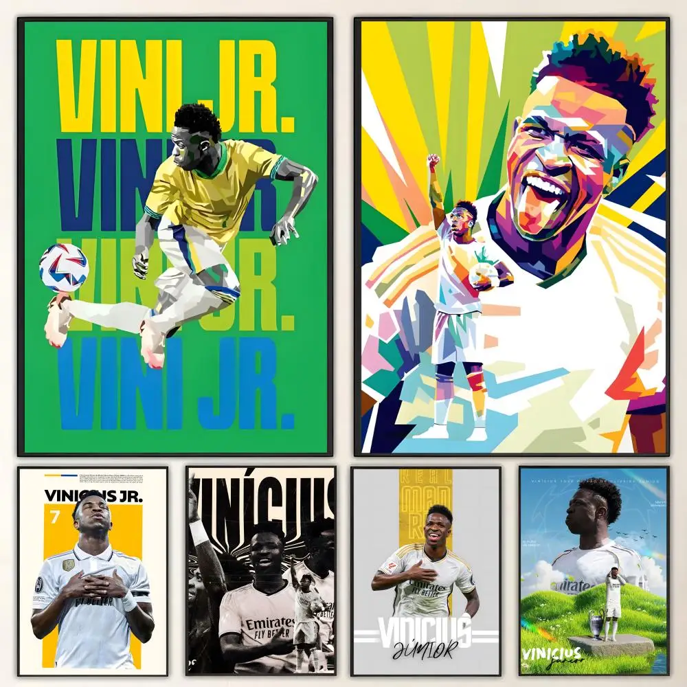 Poster HD art, waterproof, sticky wall, home decoration (living room, bedroom, bar), aesthetic Sport Football V-VinIcius
