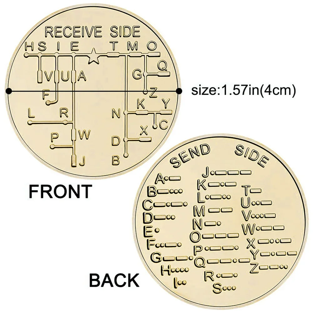 Morse-Code Practice Training Coin For Amateur Radio Enthusiasts Students And Telegraph Hobbyists Educational Learning Tool