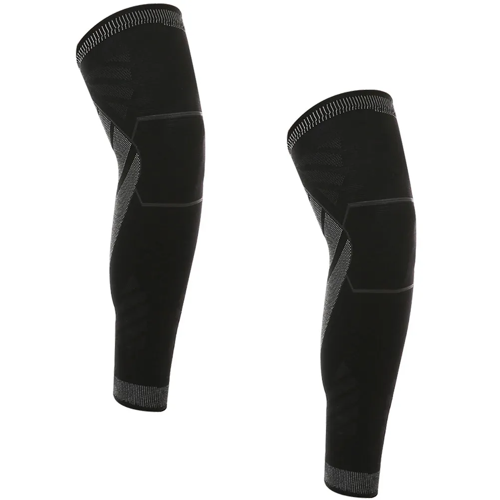 2Pcs Thin Knee Protector Pad Knee Support Sleeve Lightweight Elastic Compression for Sports Training Running Basketball Black