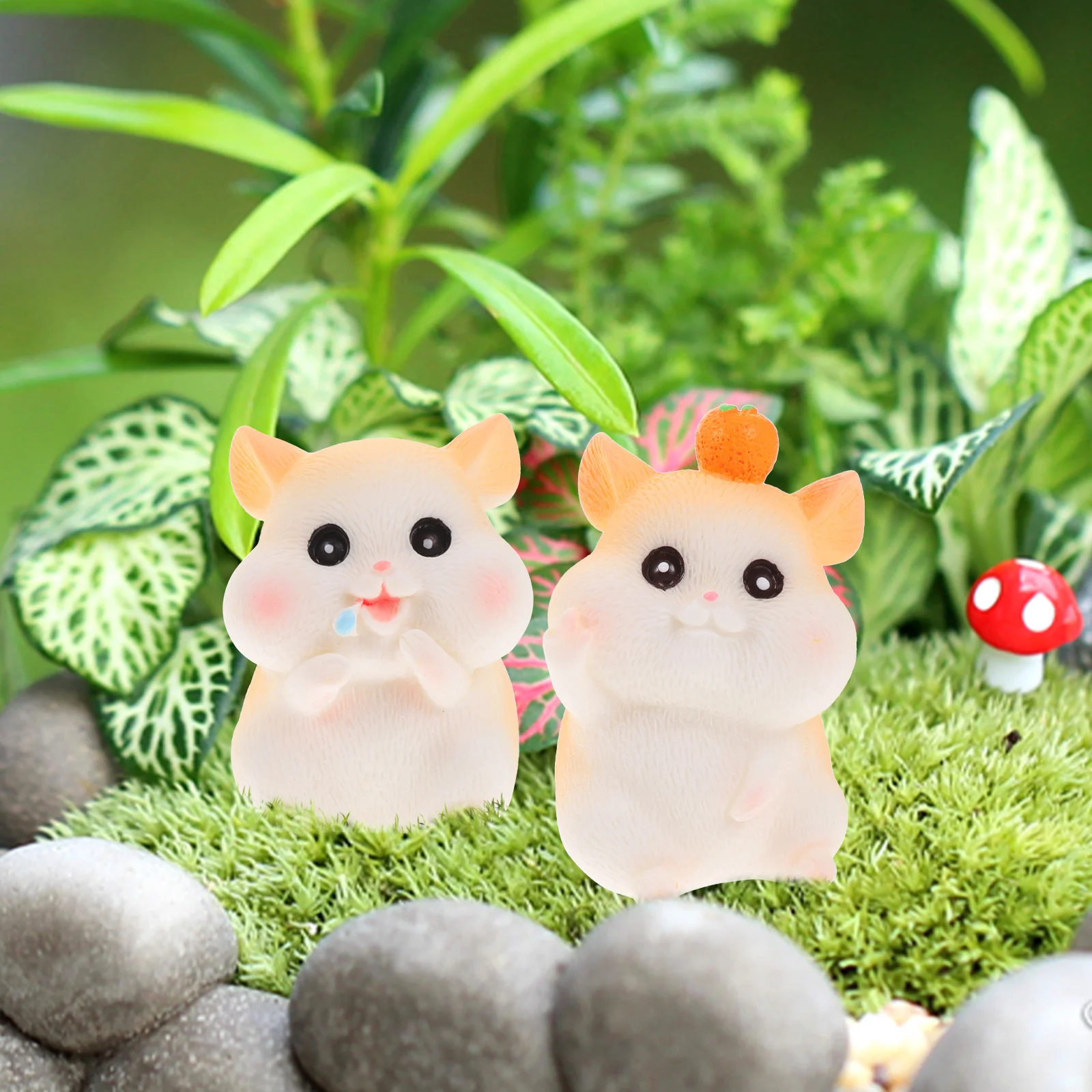 

8Pcs Cute Hamster Figurines Miniature Hamster Decor Realistic Resin Hamster Statues Mini Animal Collectibles