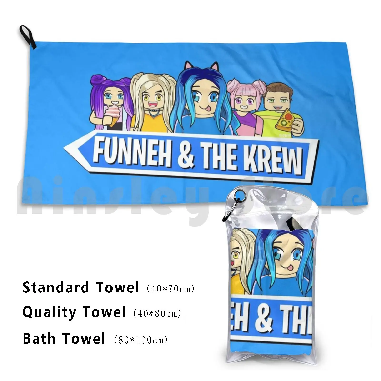 Blox Krew Beach Towel Quick Dry Quality Towel Funneh Itsfunneh Its Funneh Lunar Draco Gold Manga Manga Girl Anime Anime
