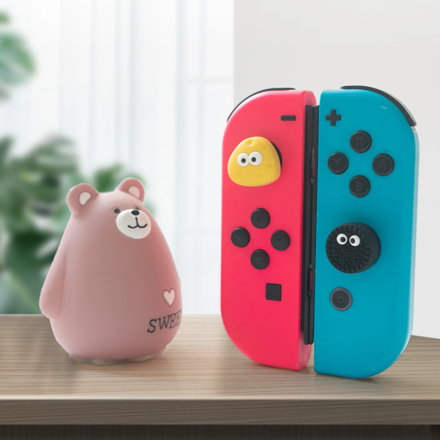 Симпатичная силиконовая мягкая ручка-колпачок с печеньем и сыром, чехол для Nintendo Switch Oled/Lite NS Joy-con
