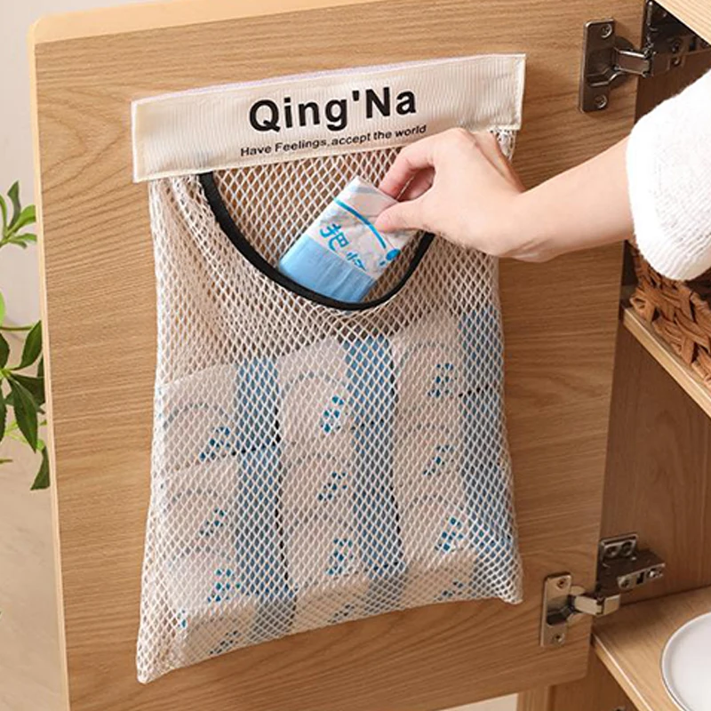 Kitchen Wall-mounted Storage Artifact Behind The Door Storage Hanging Bag Shopping Bag Garbage Bag Plastic Bag Wall Hanging