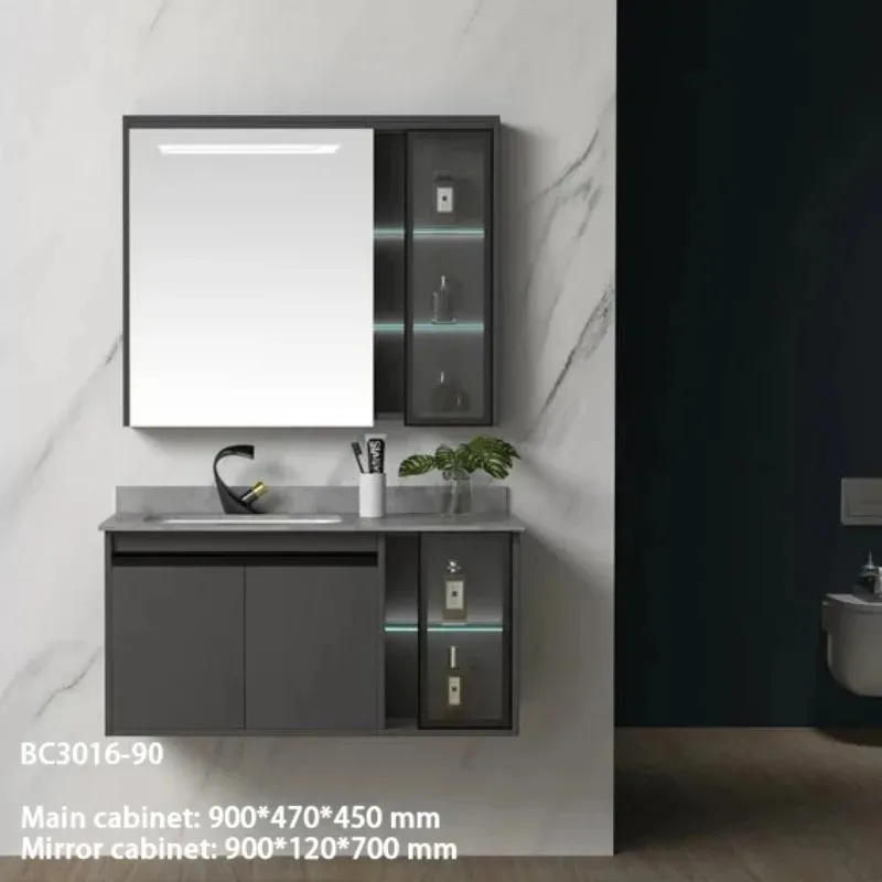 

100CM Contemporary Bathroom Wall Cabinet Antique Cabinets and Wash Basin Bath Room 30 Inch Floating Vanity