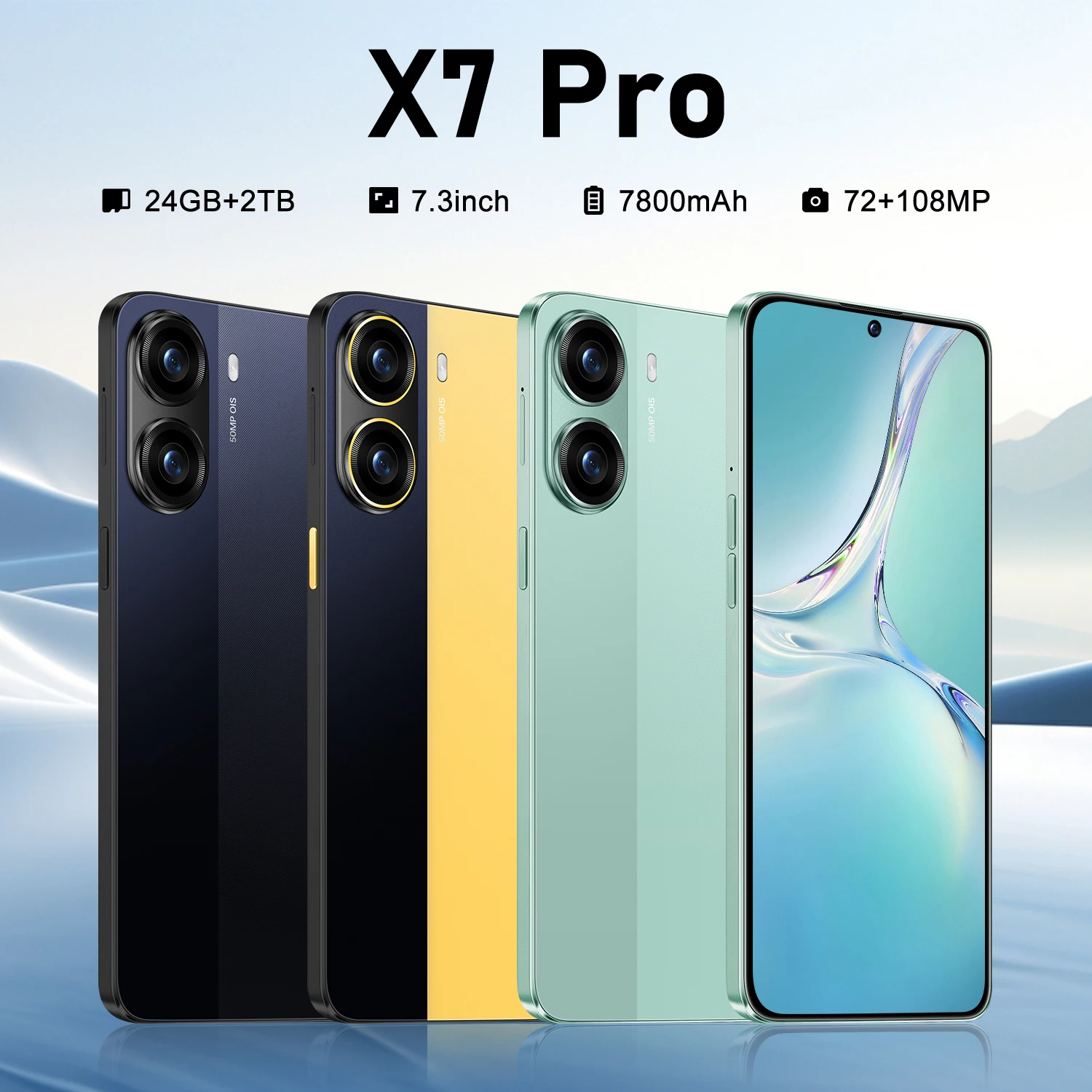 

X7 Pro HOT Планшет Оригинальный аккумулятор 7800 мАч Android Global Edition 7,3 дюйма Smart 5G Двойная карта 16 ГБ + 1 ТБ Wi-Fi GPS Вкладка