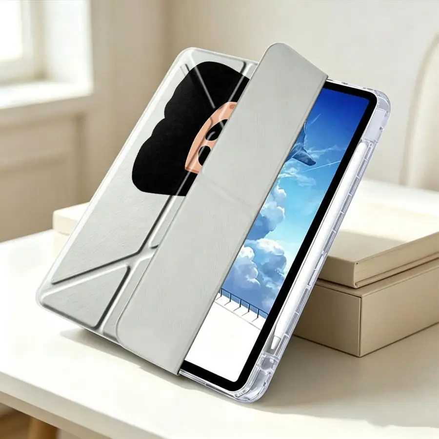With Pen Slot Cover Tablet Case For Samsung Galaxy Tab A8 S7 FE S8 A9 Plus S9 Plus S10 Lite A11 Wacky Funny Human Face
