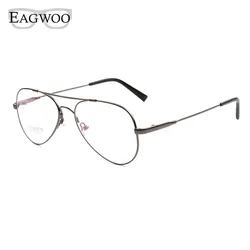 Memory Titanium Eyeglasses Full Rim Optical Frame Prescription Spectacle Double Bridge Spring Temple Vintage Sunglasses Fitable