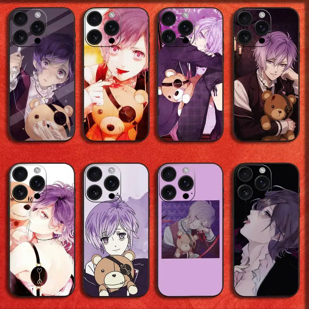 

D-Diabolik Kanato L-Lovers Sakamaki Phone Case For iPhone 17,16,15,14,13,12,11,Pro,Max,Plus,E,SE4,Air,Mini Black Fashion Cover