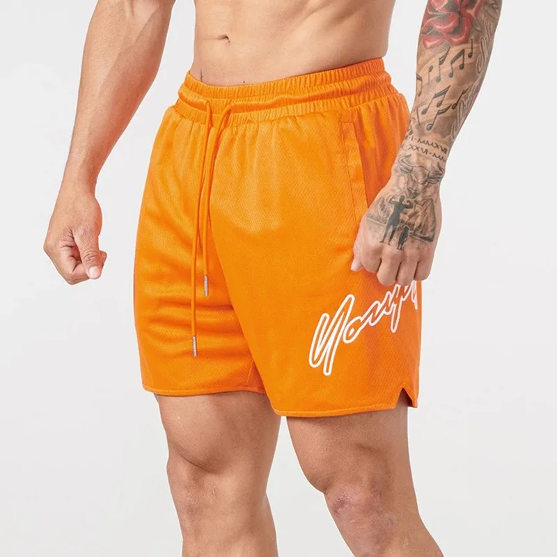 Trend Men\'s Mesh Beach Swim Casual Shorts Man Quick Dry Loose Basketball Jogger Short Pants Gym Fitness Sport Running Sweatpants