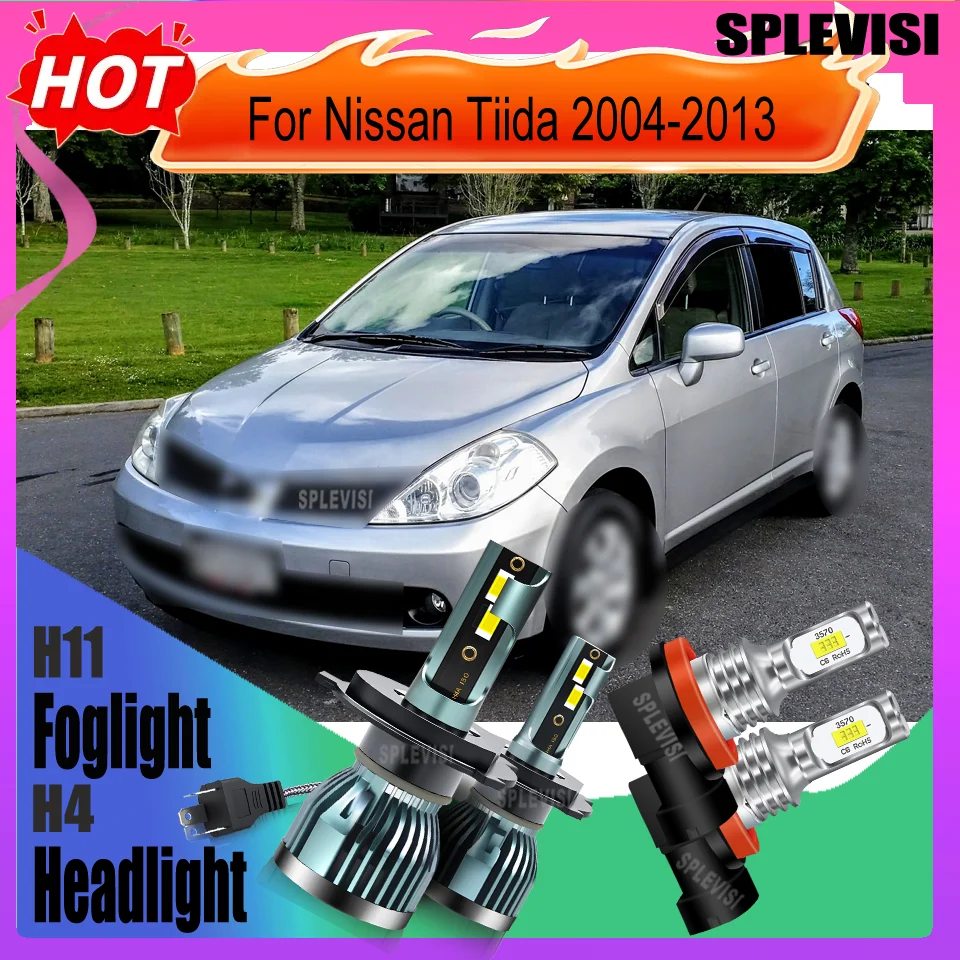 

Прочная светодиодная фара H4/9003 H9/H11/H8, противотуманная фара Plug & Play для Nissan Tiida 2004 2005 2006 2007 2008 2009 2010 2011 2012 2013
