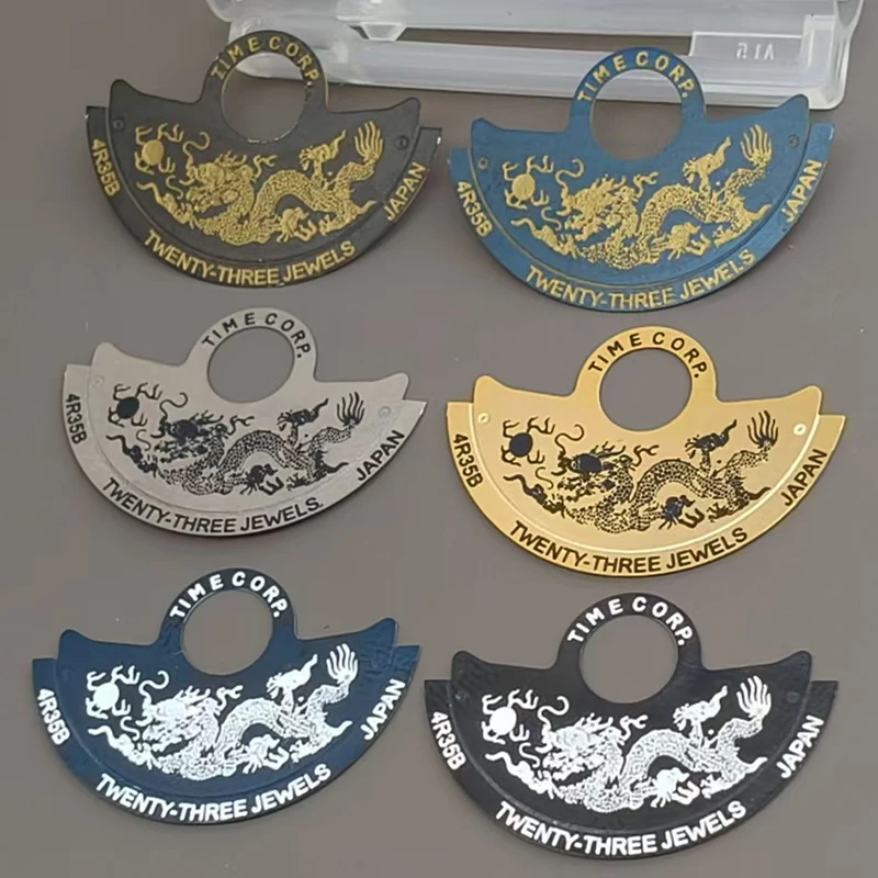 Chinese Dragon NH35 Rotor Metal Guard Automatic Hammer Rotor Patch Fits 4R35 4R36 NH35 NH36 7S Movement SKX007 Watch Repair Pats