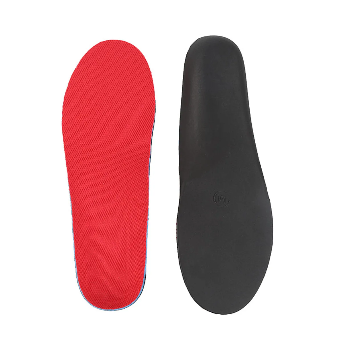 

1 Pair Eva Arch Support Insoles Shoe Pads Absorption Breathable Sports Shoes Pad For Walking Hiking Running Red Black Size S