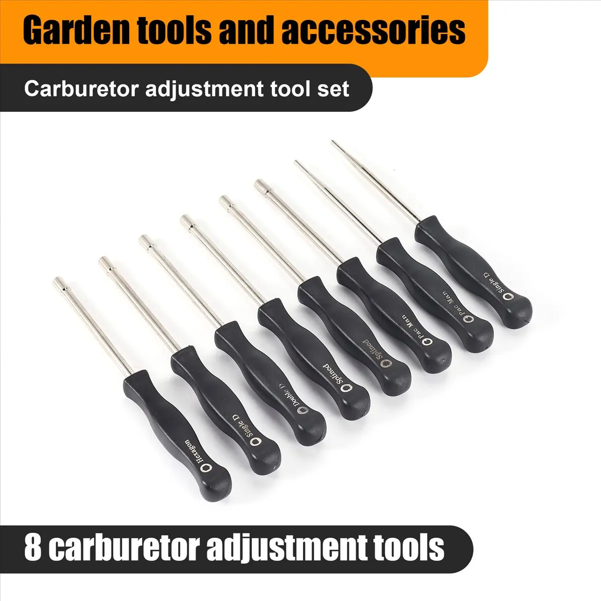 LNHF 8 pcs Screwdriver Carburetor Adjustment Tool Single D Double D Hexagon Hex Socket Kit Set
