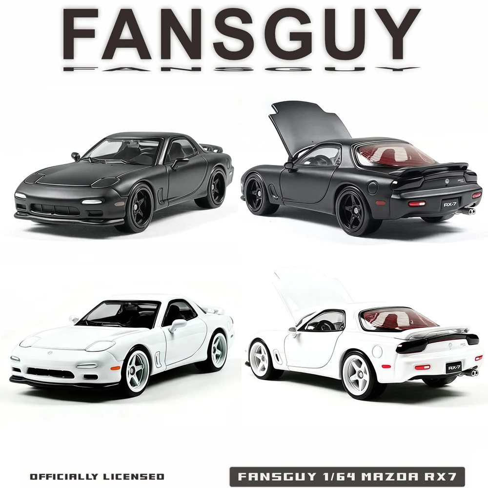 Presale FANSGUY 1/64 RX-7FD3S Alloy Model Car Hood Can Be Opened High Performance Enthusiast's Collection of Model Gifts