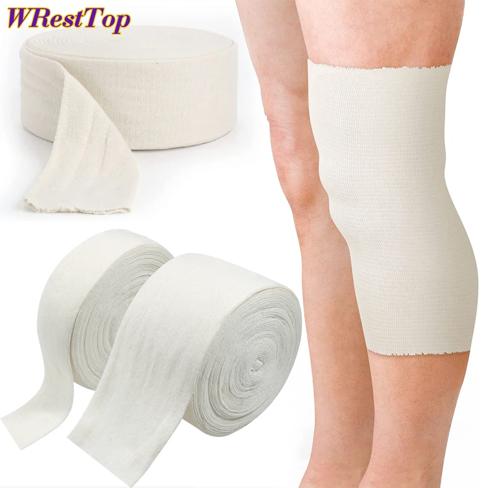 1 Roll Elasticated Tubular Compression Stockinette Gauze Bandage Roll for Tissue Support for Leg, Knee, Small Thigh, Arm & Elbow