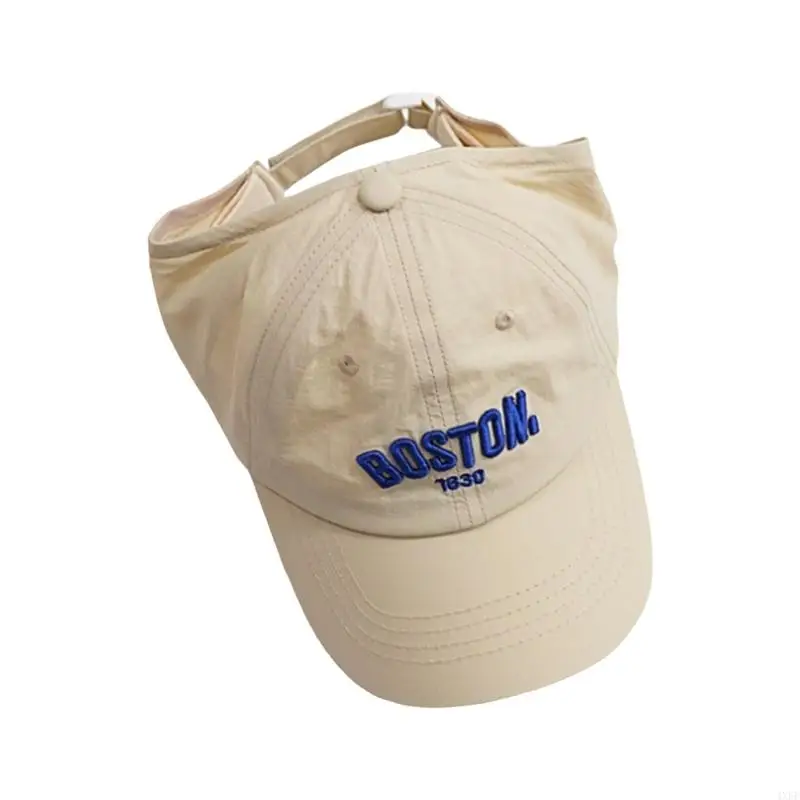  Baby Girls Sun Hat Empty Top Sunhat Breathable Tieable Ponytail Baseball Caps