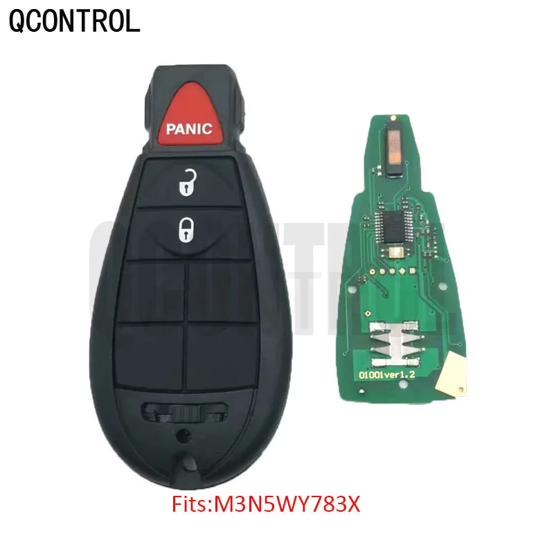 

QCONTROL 433MHz 3BT Car Remote New Smart Key for Chrysler 300 Town & Country FCC ID M3N5W Y783X/YZ-C01C