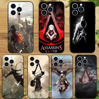 A-Assassins Game Creed Phone Case Phone Case For iPhone 14 13 12 11 Pro Max Xs Xr X 7 8 Plus 12 13 Mini Silicone Black Cover