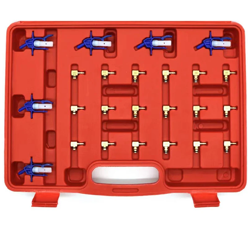 New Diesel Injector Flow Meter Test Kit Common Rail Adaptor Fuel Tester Set