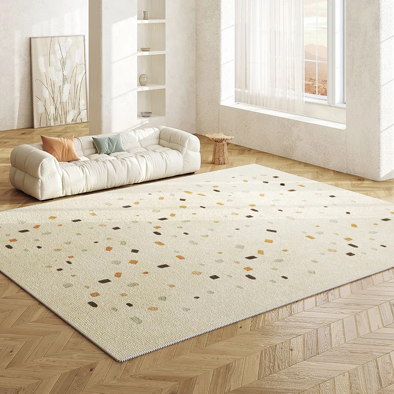 Cream Style Living Room Rugs Minimalist Bedroom Carpet Non-slip Large Area Carpets Easy Care Rug Easy Storage Balcony Rug Ковер