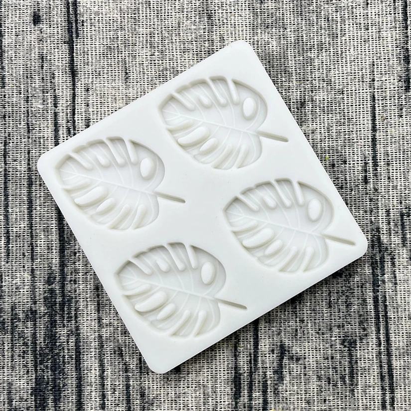 Monstera Deliciosa Leaf Silicone Sugarcraft Mold Resin Tools Cupcake Baking Mould Fondant Cake Decorating Tools