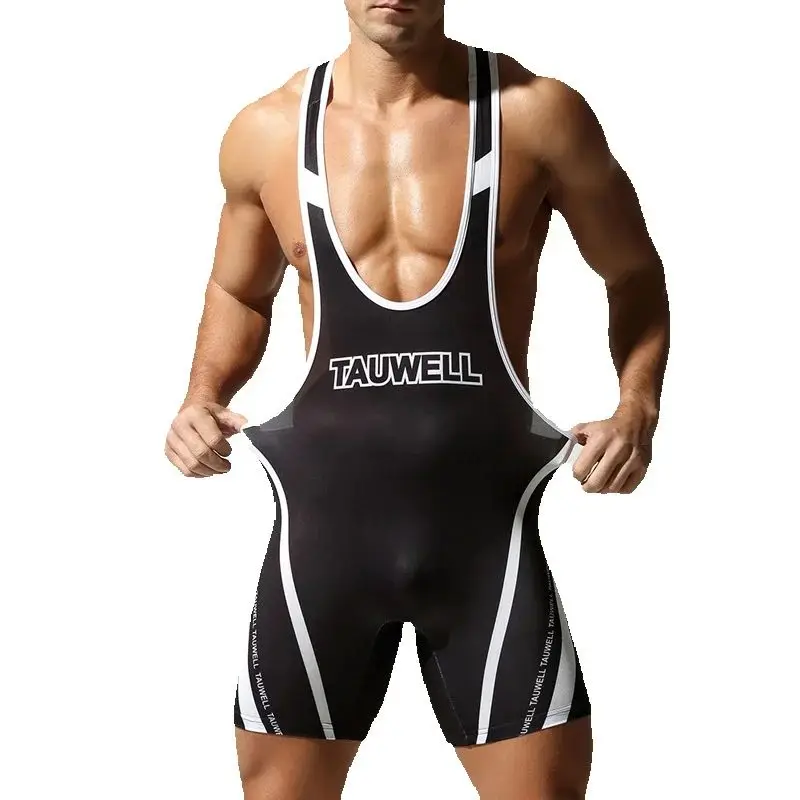 2025 Men's Faja Underwear Corset Wrestling Vest Body Shapewear Men's Panties Swimming Suit Compression Tank All-in-one Underwear