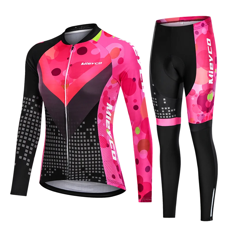 Mountainbike Damen-Set Radtrikot Frauen Sportbekleidung Günstige Großhandel Damenbekleidung Frauenkleidung Damen-Radsport-Langsets – Detail 4