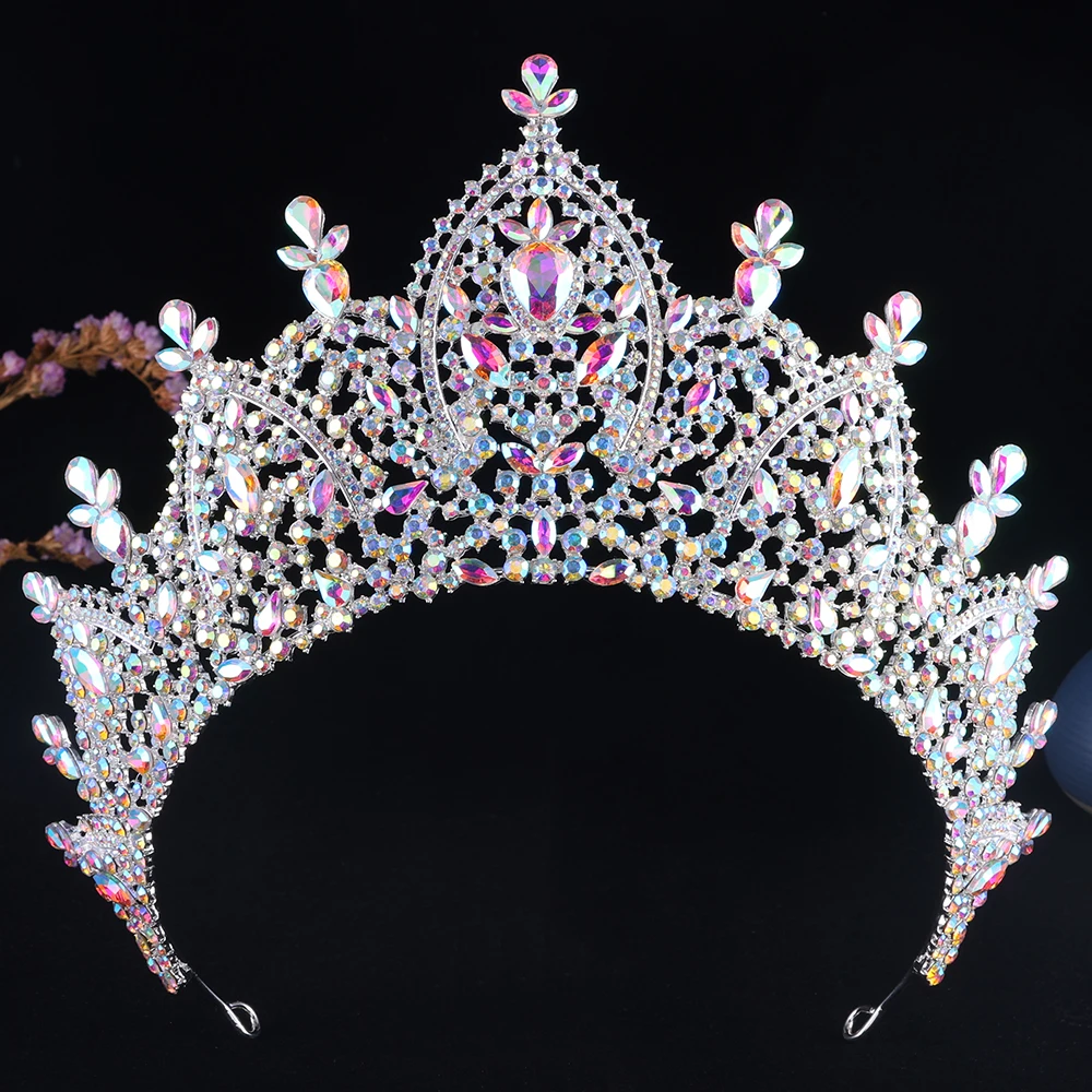 

Bridal Crown Rhinestone Princess Tiara Women Headpiece Christmas Party Jewelry Hair Accessories Decoration