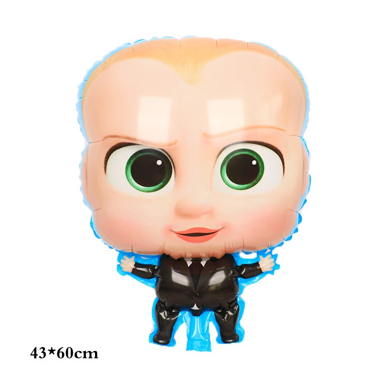 Boss Baby Cartoon Geburtstagsparty Dekorationen Hintergrundbanner Teller Becher Servietten Tischdecke Ballons Jungen Mädchen Party Babyparty – Detail 21
