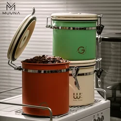 MUVNA Coffee Bean Storage Canister-Large 8/17/26oz,Beans Container with Date-Tracker,CO2-Release Valve-Ideal Coffee Lovers Gifts