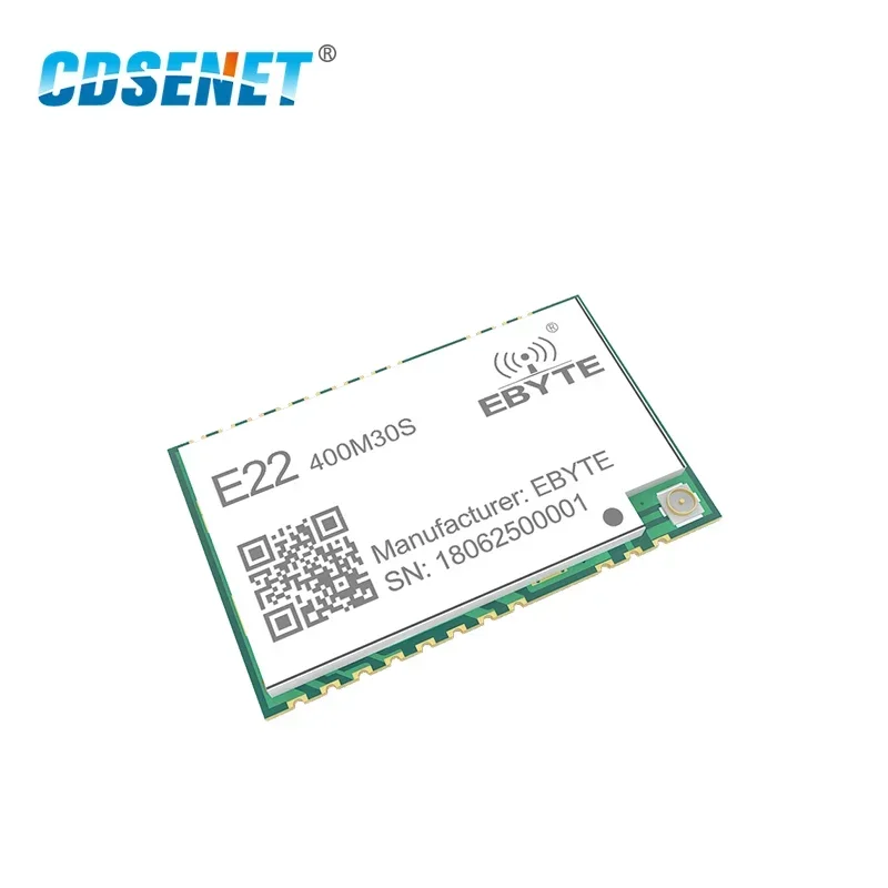 SX1262 SX1268 RF Wireless Module LoRaTM Modulation GFSK SMD 400MHz CDSENET E22-400M30S IPEX / Stamp Hole SPI High-Precision TCXO