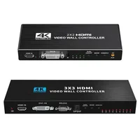 Controlador de pared de vídeo 4K 3x3 1x2 1x3 1x4 2x3 2X4 2X2 HDMI controlador de pared de vídeo procesador de empalme de pantalla múltiple empalmador de TV