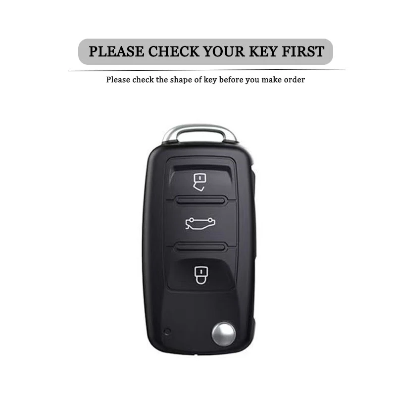 Leather Car Key Case Cover Shell For Volkswagen VW Polo Golf Passat Tiguan Beetle Caddy T5 Up Eos Skoda Octavia Seat Leon Altea
