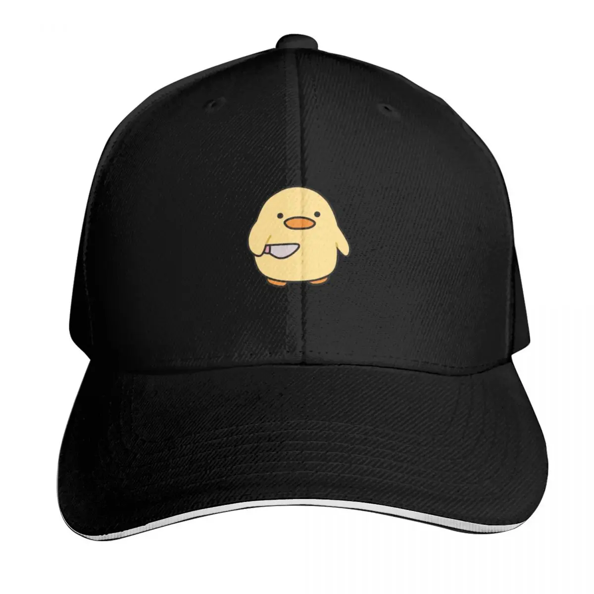 Duck With A Sword Baseball Cap Quick Dry Performance Cotton Twill Breathable Contrast Two Tone Brim