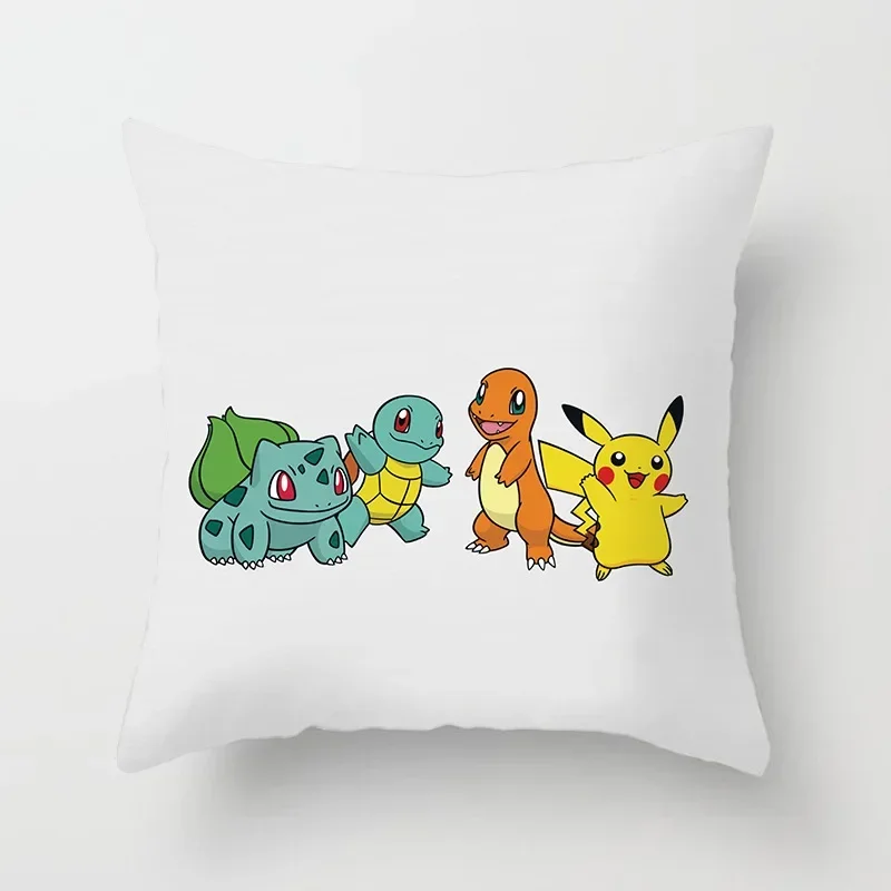 Anime Pokemon Pikachu Kissenbezüge Deko-Spielzeug für Zuhause Büro Sofa Cartoon Charizard Actionfigur Quadratische Kissenhüllen Spielzeug Geschenk