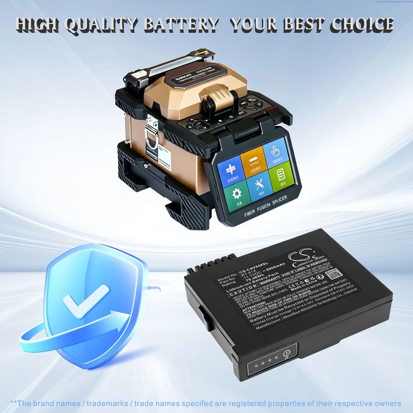 Cameron Sino 11.1V 6800mAh Replacement Battery BT-81 BT-81A BT-81B HYLB-2025B for CETC AV6481
