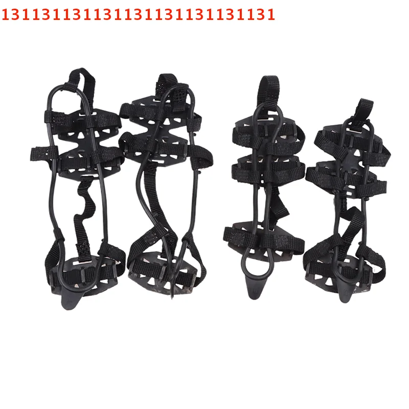 Hiking Ice Grips with 24 Teeth, Climbing Shoe Spikes Chain, M L Crampons Shoes Cover