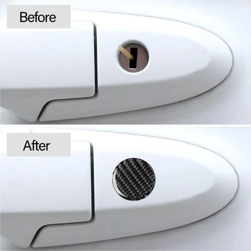 L5BC 4pcs Auto Keyhole Decals Vehicle Keyhole Covers Car Lock Hole Stickers Universal Car Owner Simple Installation