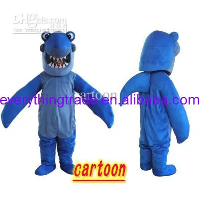 Nuovo adulto vendita calda schiuma carino squalo cartone animato mascotte Costume peluche natale vestito operato Costume mascotte di Halloween