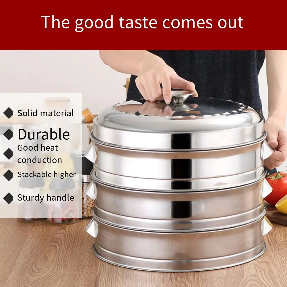 Stackable Food Steam Rack Thicken Strainer Stainless Steel Steamer Durable Steamed Stuffed Bun Rice Cooker Steamer Pot