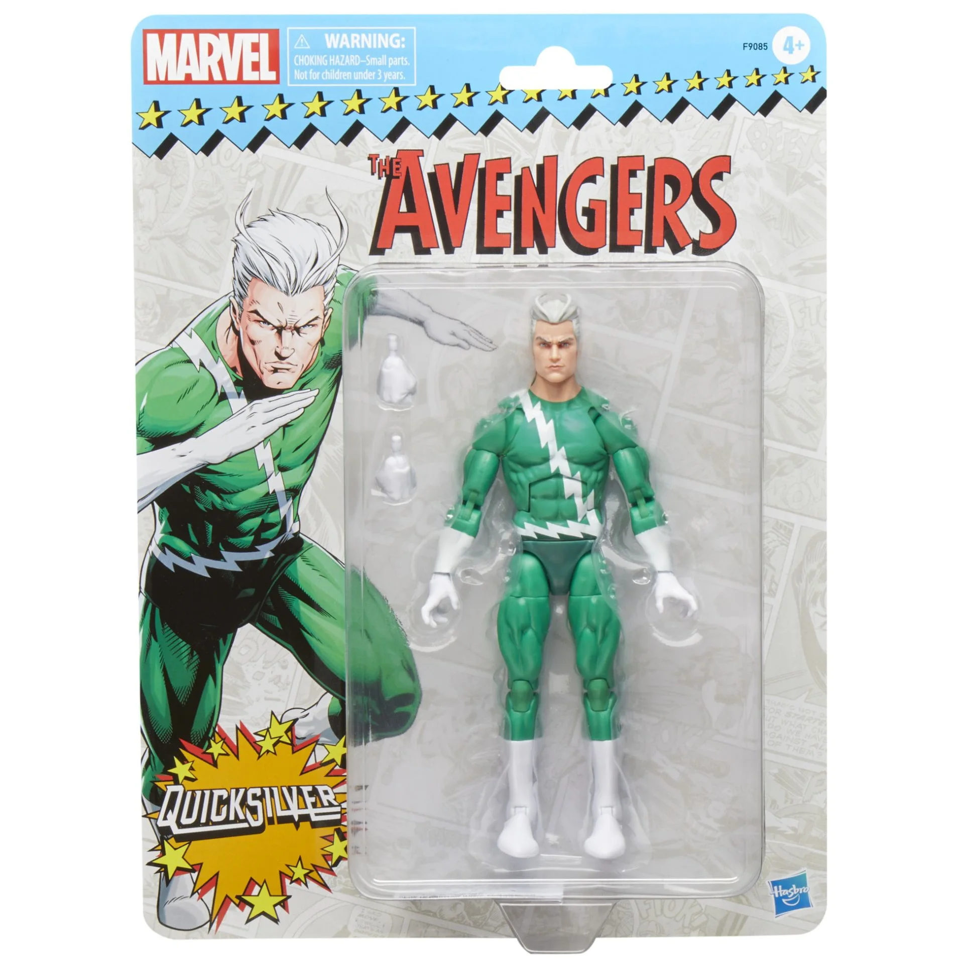 Marvel Legends Avengers Retro X-Men Quick Silver Green Outfit 6